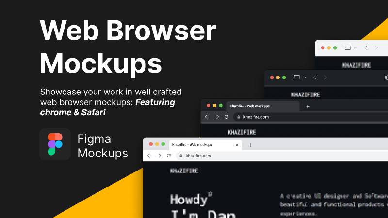 Web Browser Mockups Figma Template