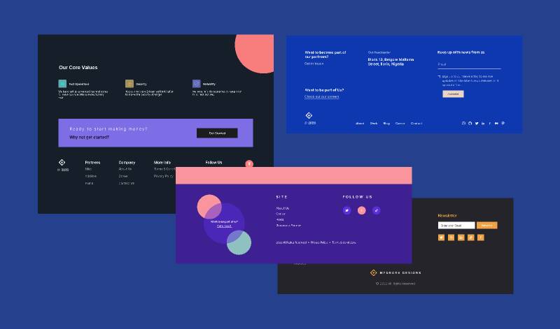 Web Footer Figma Templates