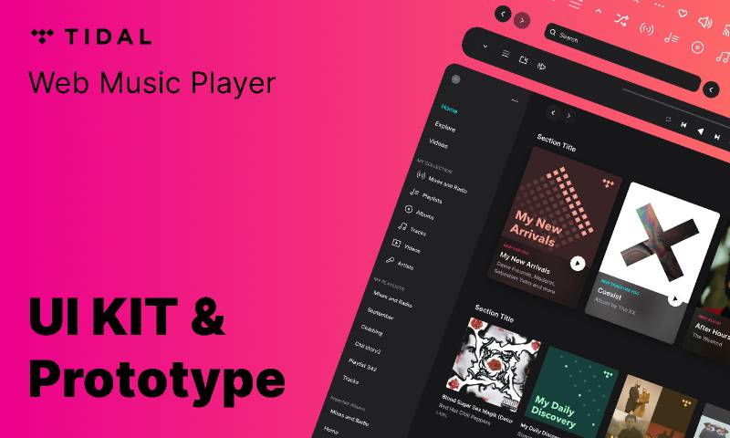 Web Music Player - UI Kit Figma Template