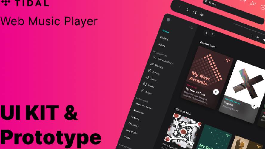 Web Music Player - UI Kit Figma Template