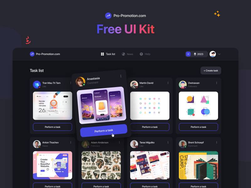 Web Service - Free UI Kit for Figma