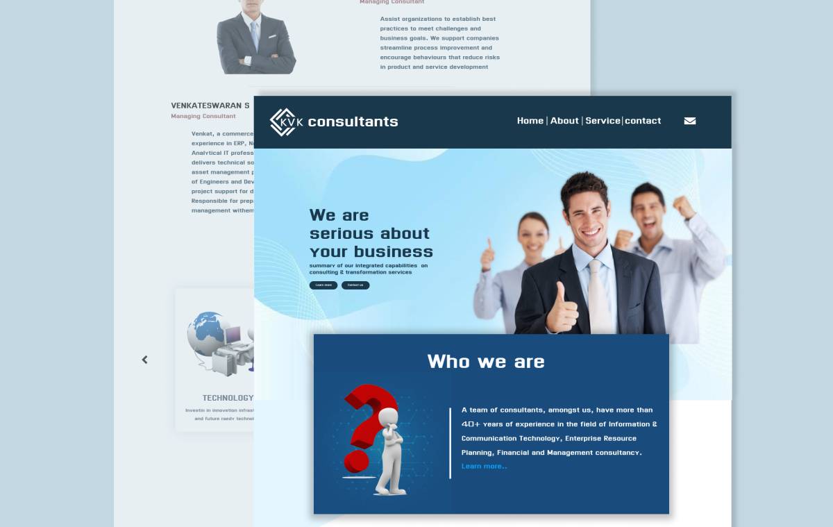 Web site for Consultants - Figma Website Template