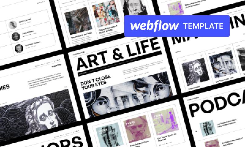 Webflow Magazine Figma Template - Fyrre