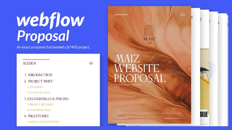 Webflow proposal figma template