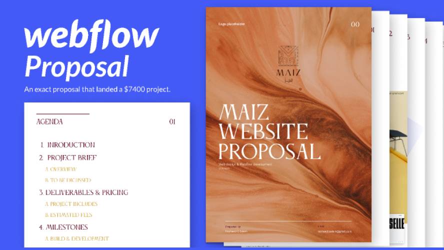 Webflow proposal figma template