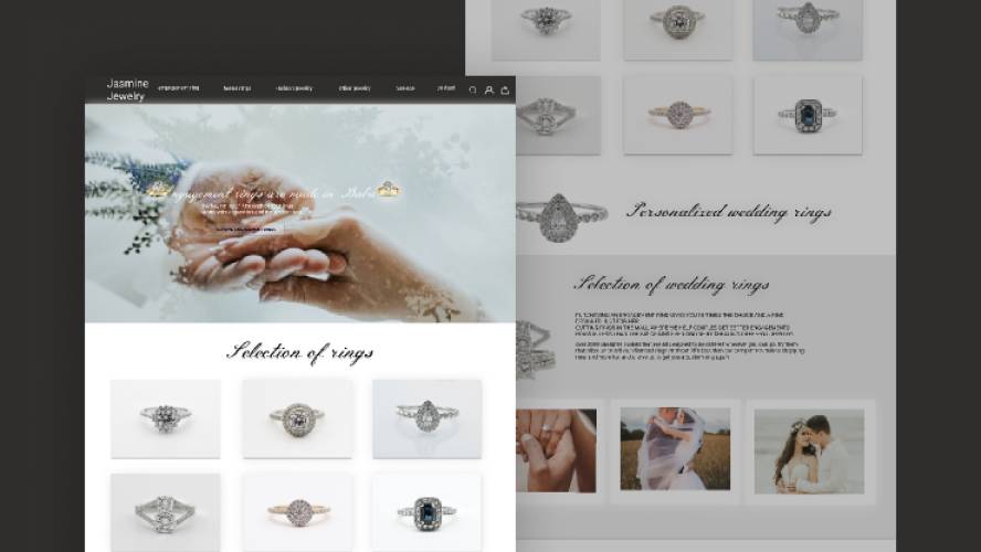 Website design for purchasing jewelry figma website template