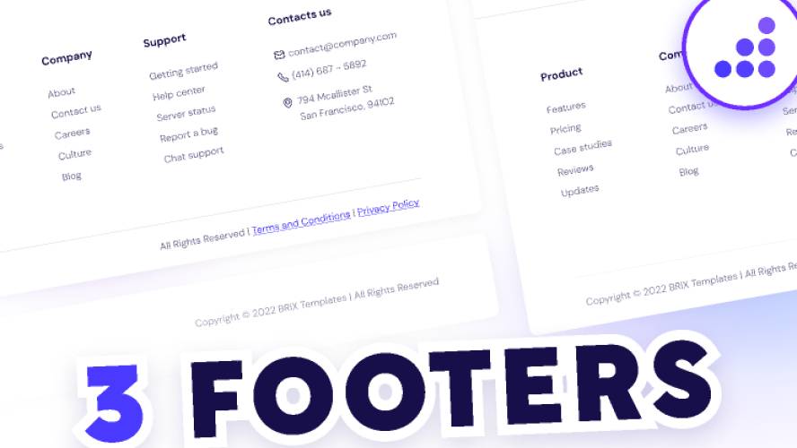 Website Footers Figma Ui Kit Template