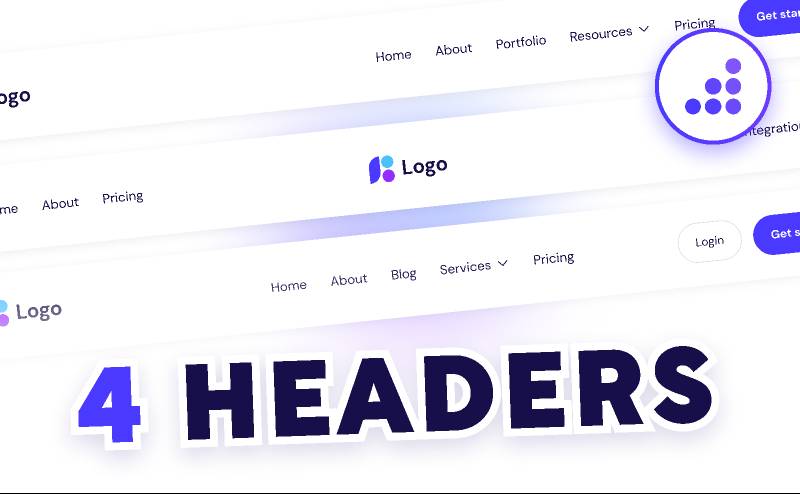 Website Headers Figma Website Ui Kit