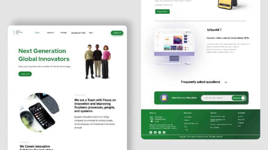 website landing page design figma website template