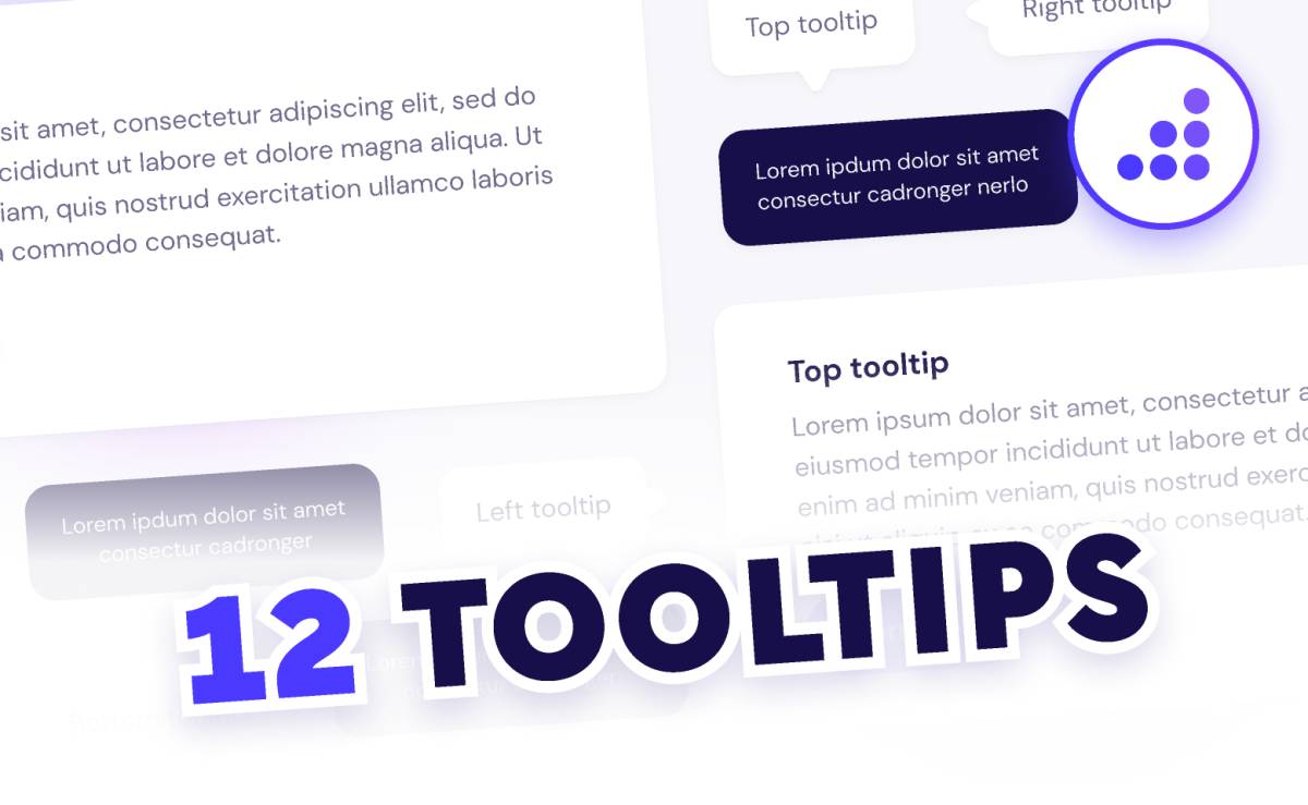 Website Tooltips Figma Ui Kit Template