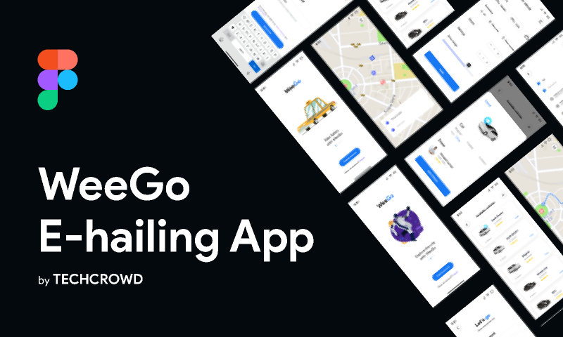 WeeGo E-Hailing Mobile App UI Screens Figma Template
