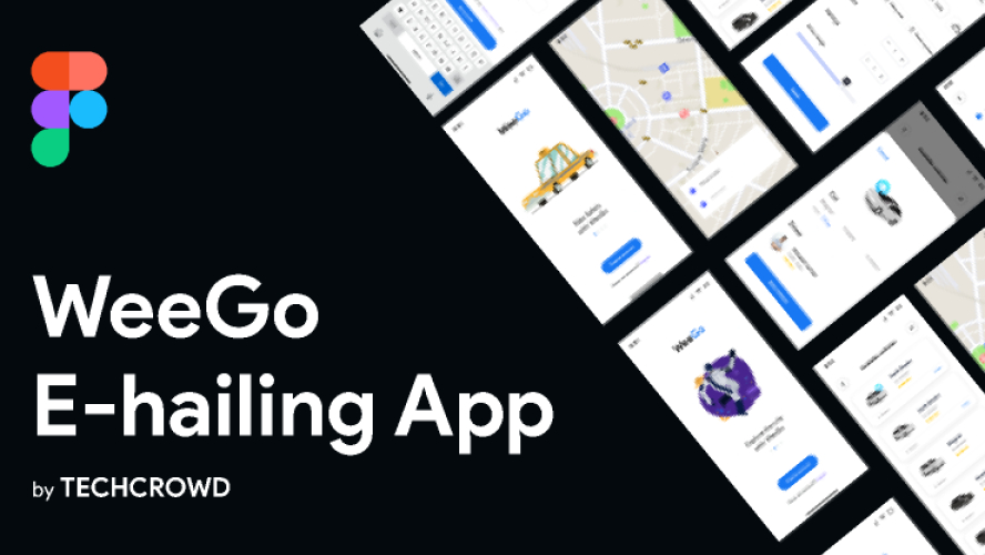WeeGo E-Hailing Mobile App UI Screens Figma Template