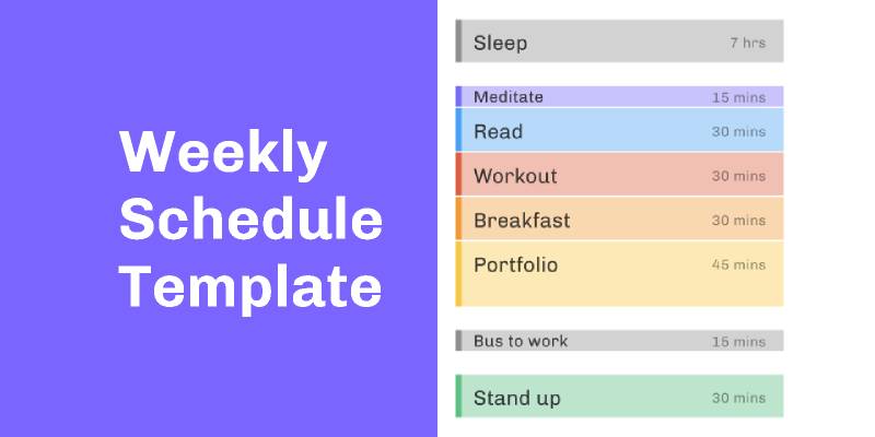 Weekly Schedule Figma Template