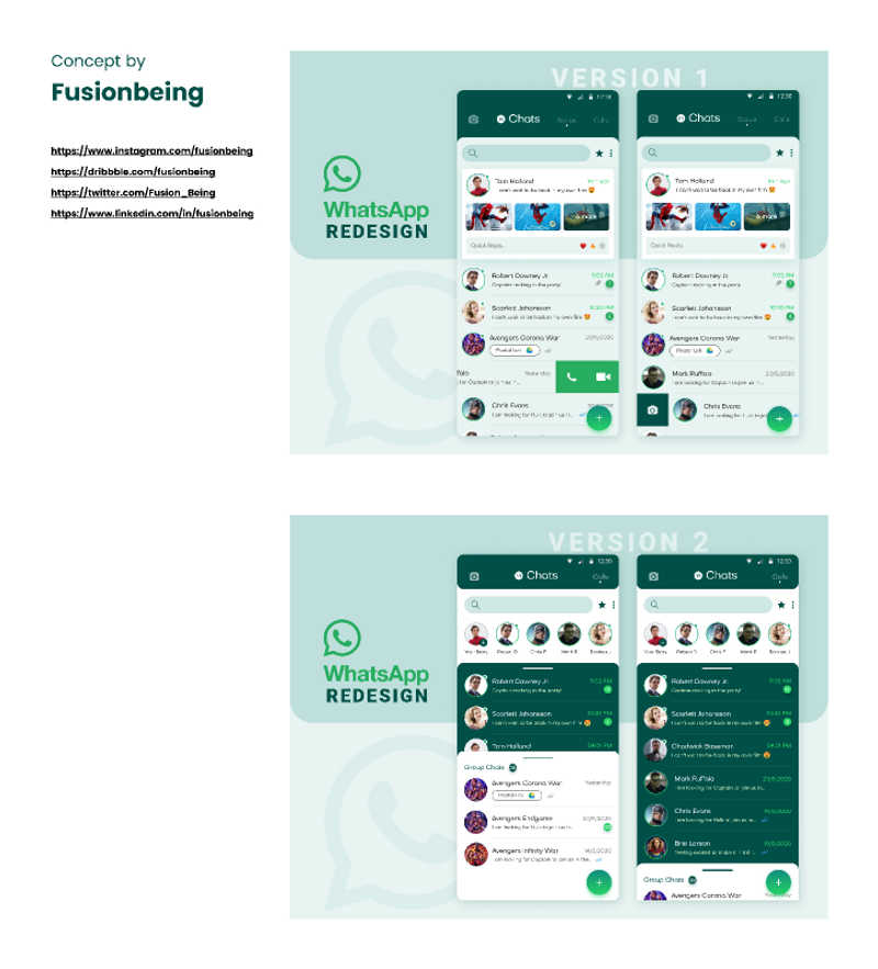 Whatsapp Redesign Concept figma