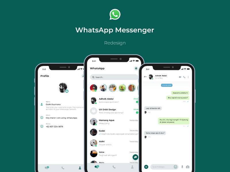 WhatsApp Redesign Present Figma