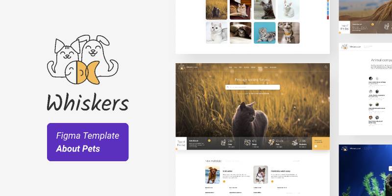 Whiskers — Pets Template (Full Demo)