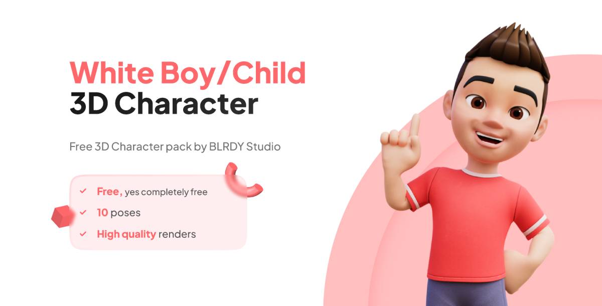White Boy 3D Character Figma Template