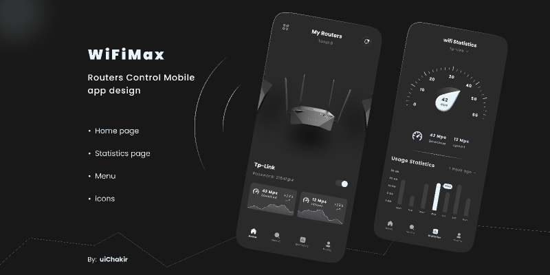 WifiMax smart home app design template