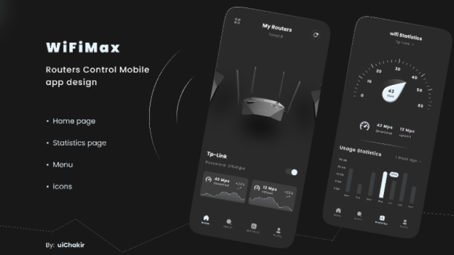 WifiMax smart home app design template