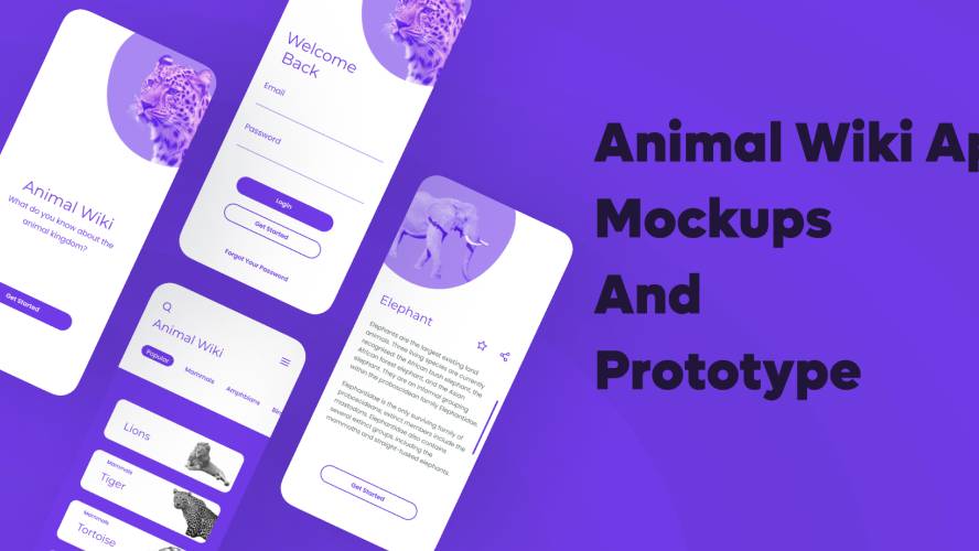 wiki animal app figma mobile template