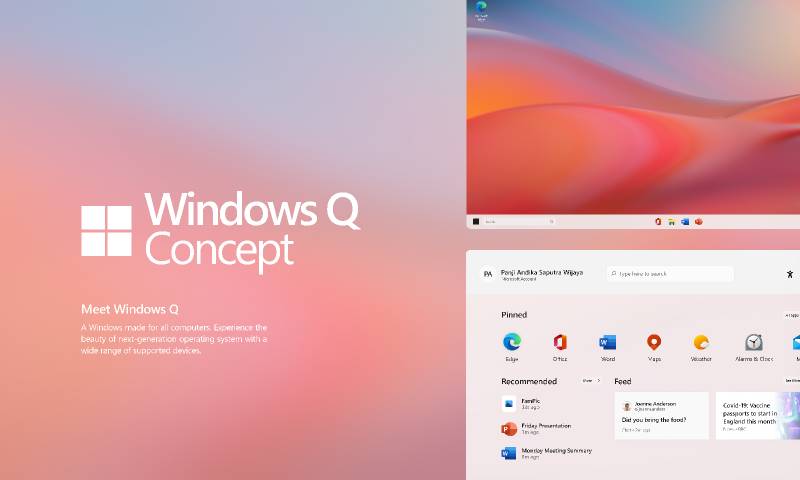 Windows Q Concept - Figma Template