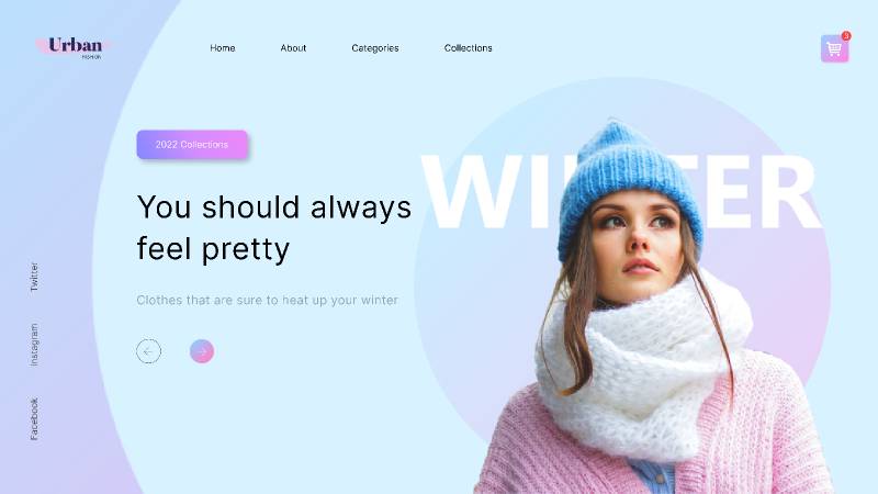 Winter Clothes - Figma Landing Page