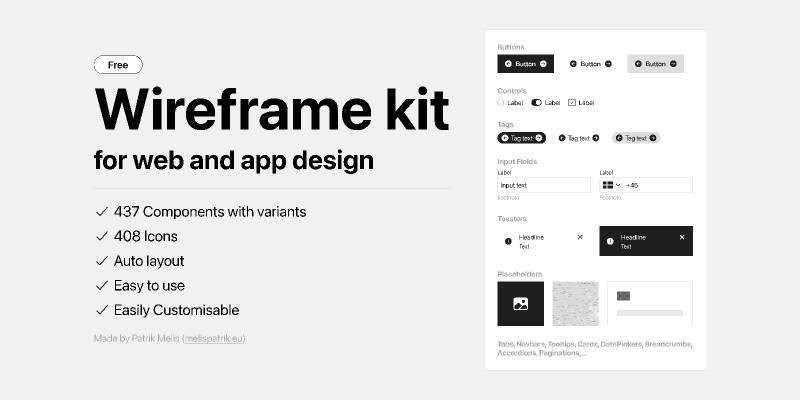 Wireframe Kit Figma Free Download