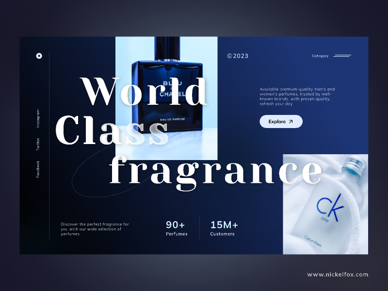 World Class Fragrance - Landing page Figma Template