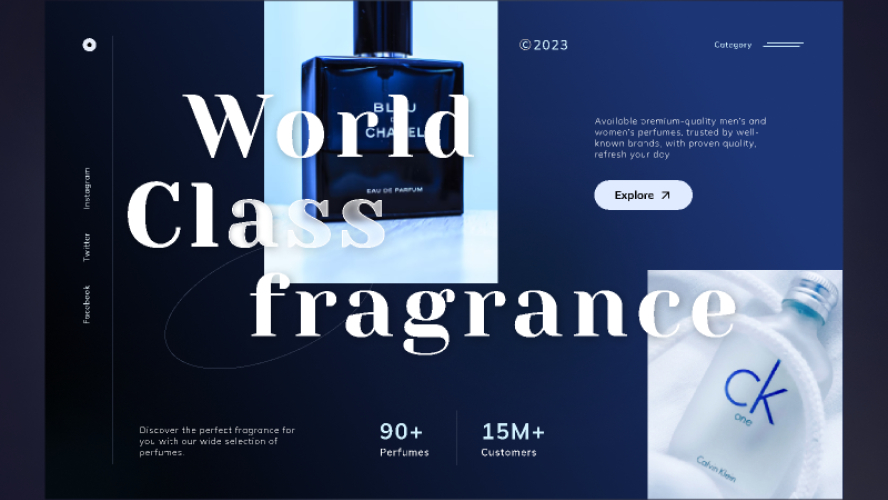 World Class Fragrance - Landing page Figma Template