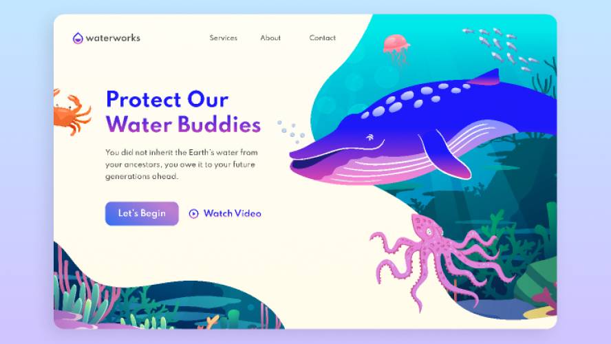 World Water Day Figma Landing Page