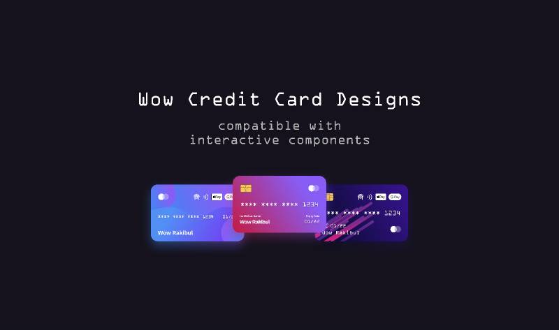 Wow Credit Cards UI Design Figma Ui Kit