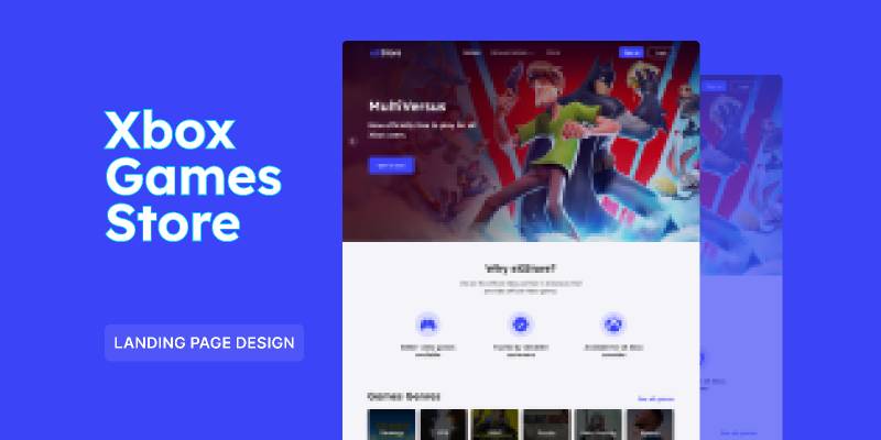 XBox Game Landing Page Figma Template