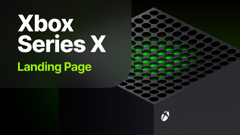 Xbox Series X landing concept figma