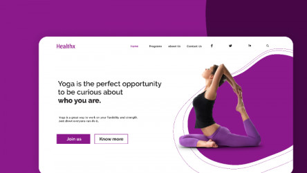 Yoga landing page figma