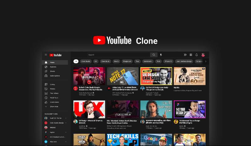 Youtube Clone Figma Website Template