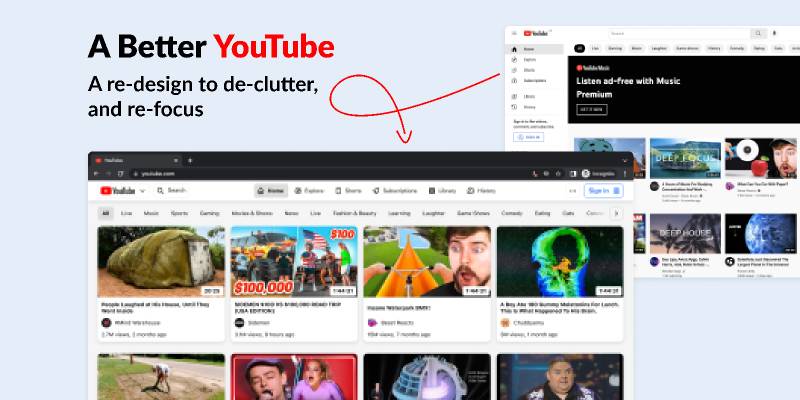 YouTube Re-design Exploration Fima Template