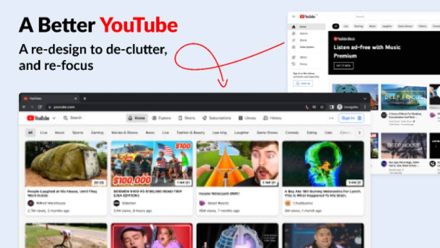 YouTube Re-design Exploration Fima Template