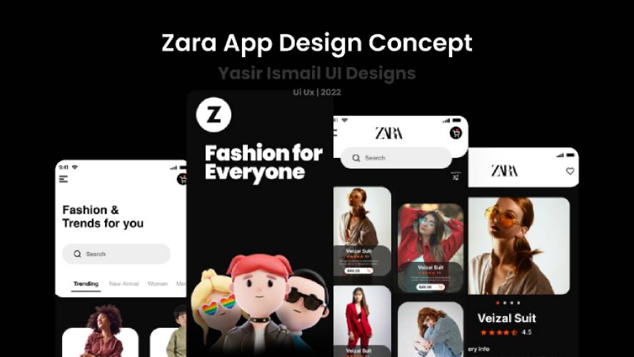 Zara App Design Concept Figma Mobile Template