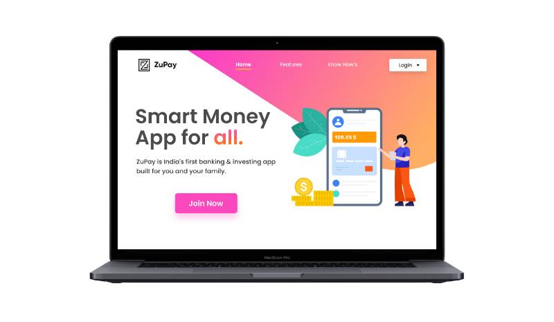 ZuPay App Macbook Pro Figma Template